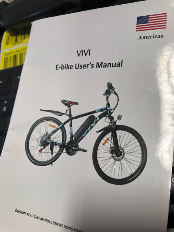 Photo 3 of (NOT FUNCTIONAL)VIVI Electric Bike Electric Mountain Bike 26" Electric Bicycles for Adults, 350W Motor Ebike with Removable 36V Lithium-Ion Battery and 21 Speed Gears-20MPH & 50 Miles E-Bikes Adults
**DID NOT POWER ON, TIRES NEED AIR**