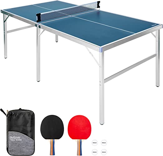 Photo 1 of ** MISSING PADDLES AND BALLS**
GoSports Mid-Size Table Tennis Game Set - Indoor/Outdoor Portable Table Tennis Game with Net, 2 Table Tennis 
