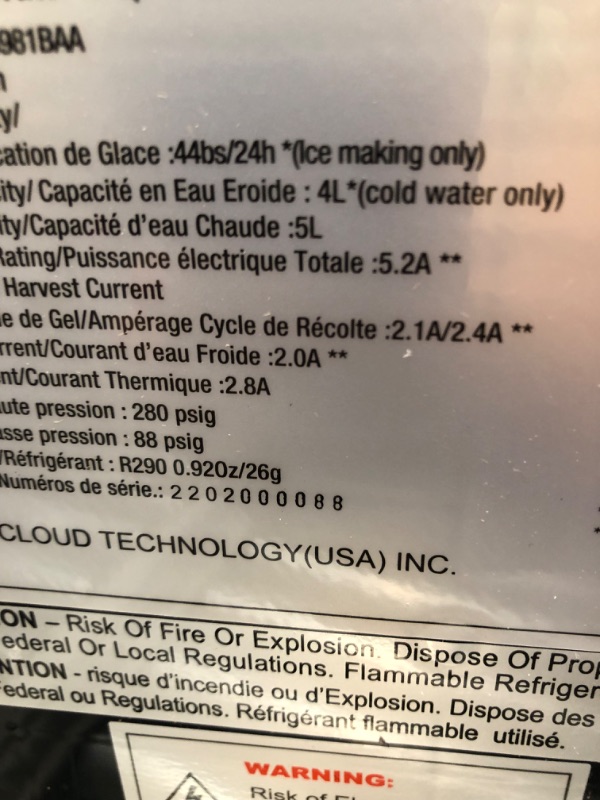 Photo 2 of  3-in-1 Water Cooler Dispenser, Top Loading Water Cooler with Built-in Ice Maker, 3 Temperatures Setting - Hot, Cold & Room Water, for Home/Office/Dormitory Use