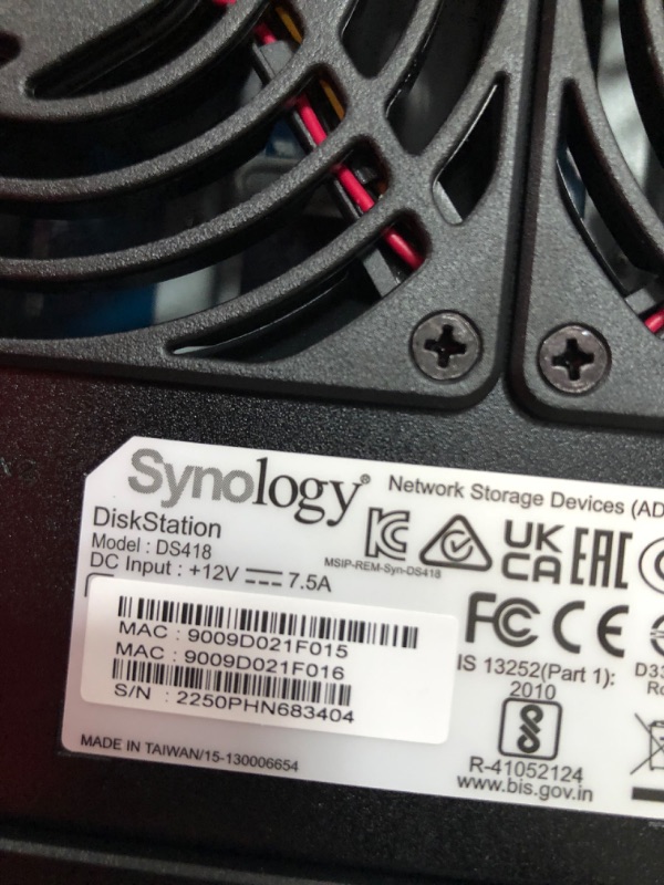 Photo 5 of Synology 4 bay NAS DiskStation DS418 (Diskless)
