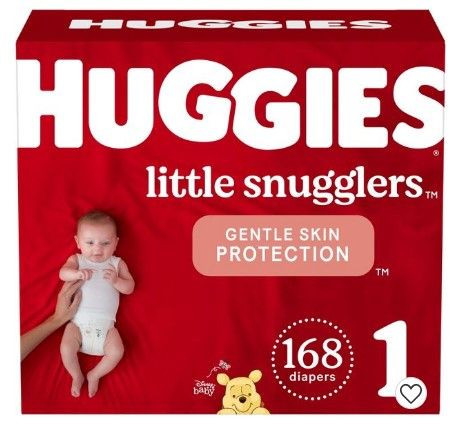 Photo 1 of Huggies Little Snugglers Baby Diapers – (168) SIZE 1

