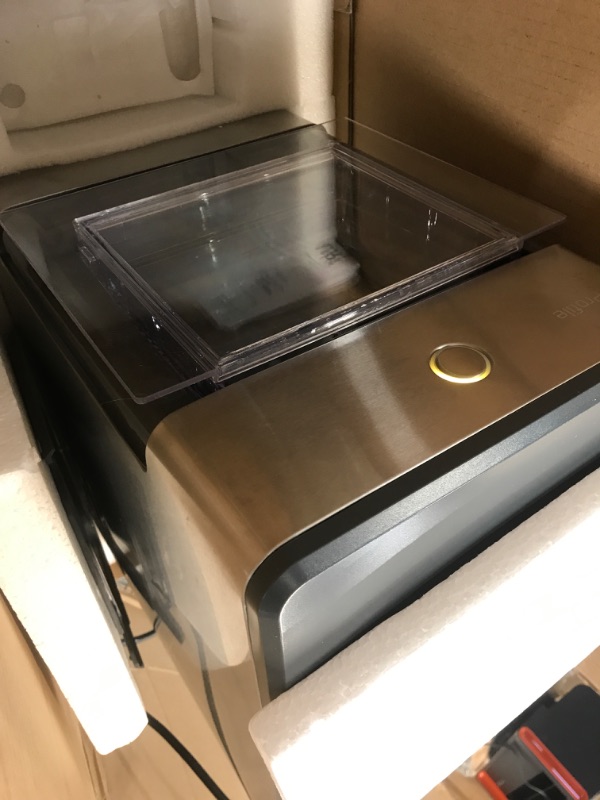 Photo 2 of GE Profile Opal | Countertop Nugget Ice Maker with Side Tank | Portable Ice Machine Makes up to 24 lbs. of Ice Per Day | Stainless Steel Finish
