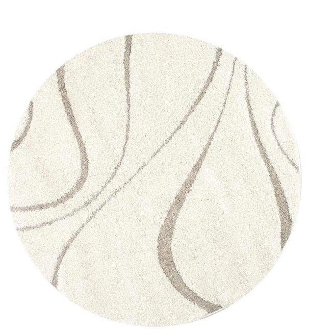 Photo 1 of 
nuLOOM
Carolyn Contemporary Curves Shag Cream 6 ft. Round Rug