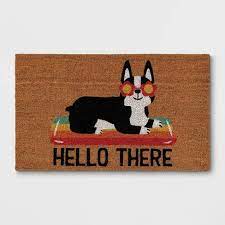 Photo 1 of 1'6"x2'6" Hello Summer Dog Doormat Natural - Sun Squad 4 Pack 

