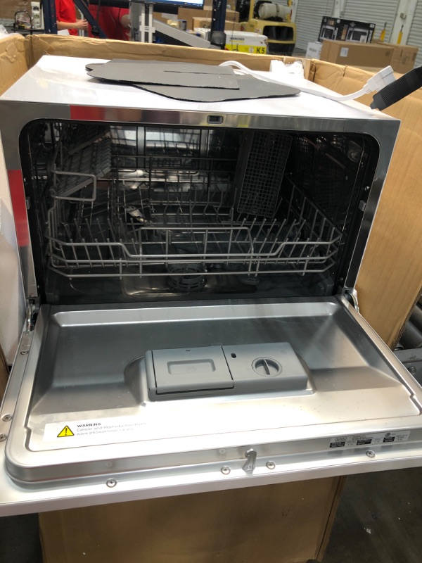 Photo 4 of BLACK+DECKER BCD6W Compact Countertop Dishwasher, 6 Place Settings, White