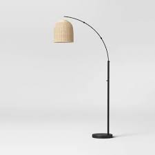 Photo 1 of Addison Rattan Floor Lamp Natural - Threshold