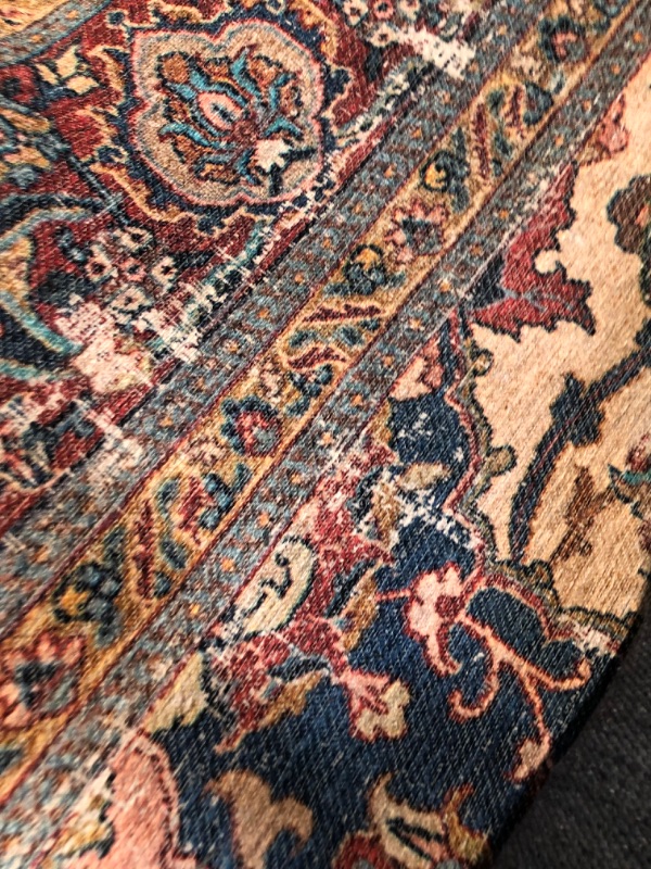 Photo 4 of -USED AND MINOR DAMAGE
LORELQ-11SAML7696 7 Ft.-6 in. X 9 Ft.-6 in. Loren Power Loomed Traditional Rectangle Rug, Sand & Multi Color
