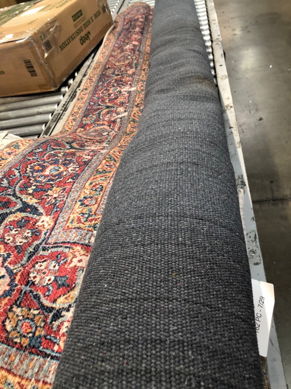 Photo 5 of -USED AND MINOR DAMAGE
LORELQ-11SAML7696 7 Ft.-6 in. X 9 Ft.-6 in. Loren Power Loomed Traditional Rectangle Rug, Sand & Multi Color
