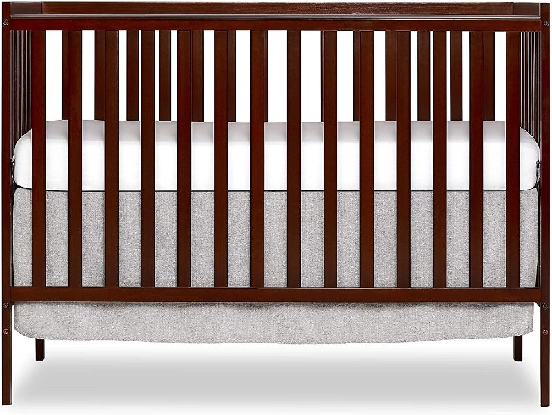 Photo 1 of Dream On Me Synergy 5-in-1 Convertible Crib in Espresso, Greenguard Gold Certified
