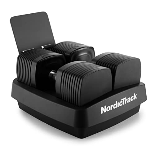 Photo 1 of ***PARTS ONLY*** NordicTrack 50 Lb ISelect Adjustable Dumbbells, Works with Alexa, Sold as Pair

