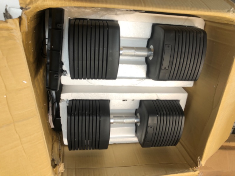 Photo 3 of ***PARTS ONLY*** NordicTrack 50 Lb ISelect Adjustable Dumbbells, Works with Alexa, Sold as Pair

