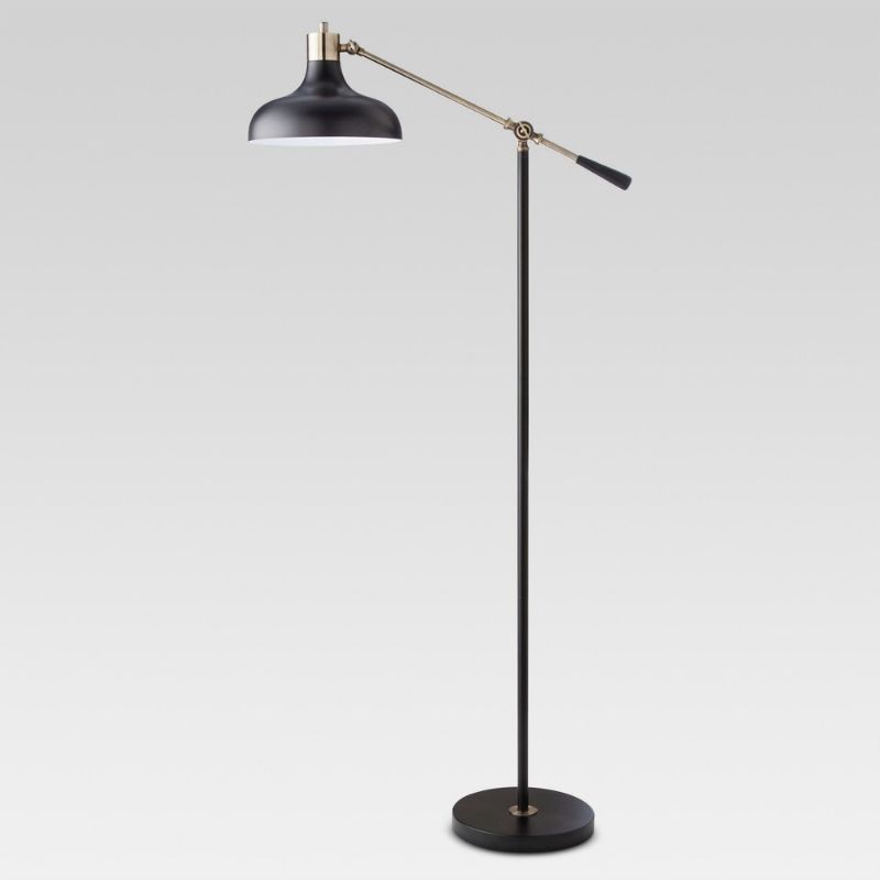 Photo 1 of Crosby Schoolhouse Floor Lamp Black (Includes LED Light Bulb) - Threshold™
