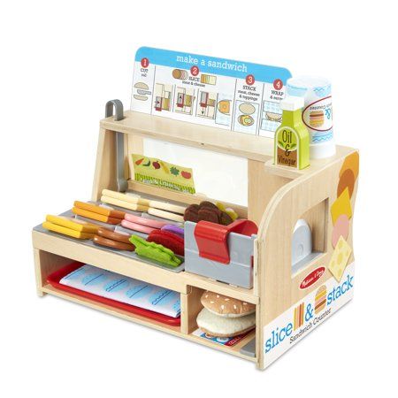 Photo 1 of Melissa & Doug Slice & Stack Sandwich Counter Play Set - Ages 3-6
