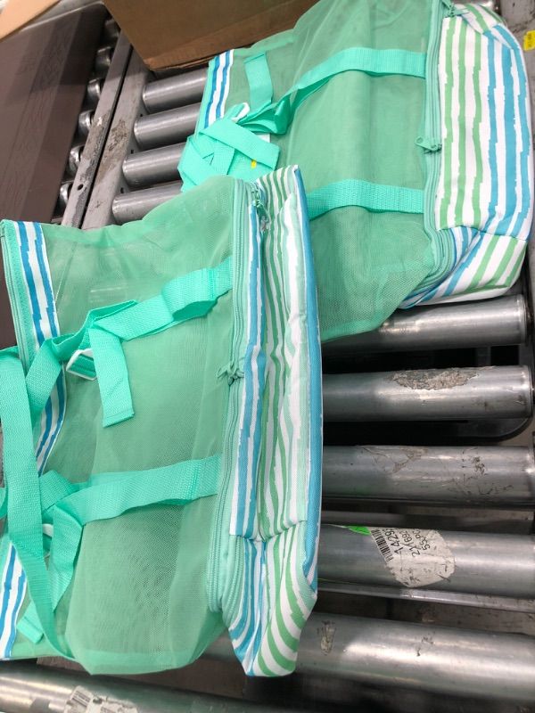 Photo 2 of 2 OF-Beach Bag with Cooler and Towel Carrying Strap Teal - Sun Squad™
