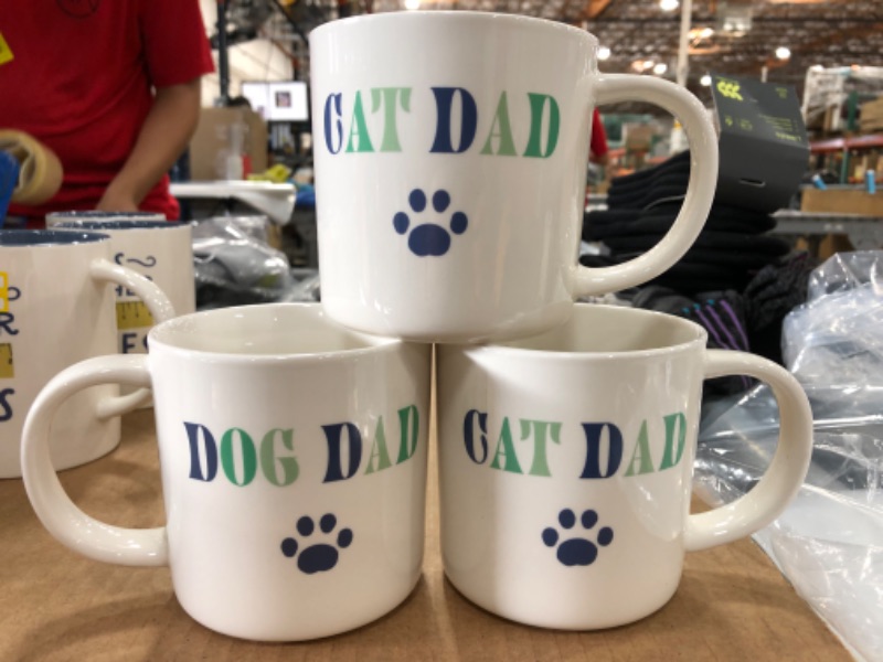 Photo 2 of 3 pack--16oz Stoneware Cat Dad Mug - Parker Lane
