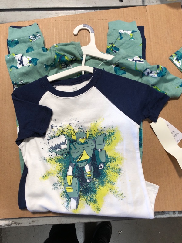 Photo 2 of Boys' 4pc Snug Fit Robo Dino Pajama Set - Just One You® Made by Carter's Green/Black
