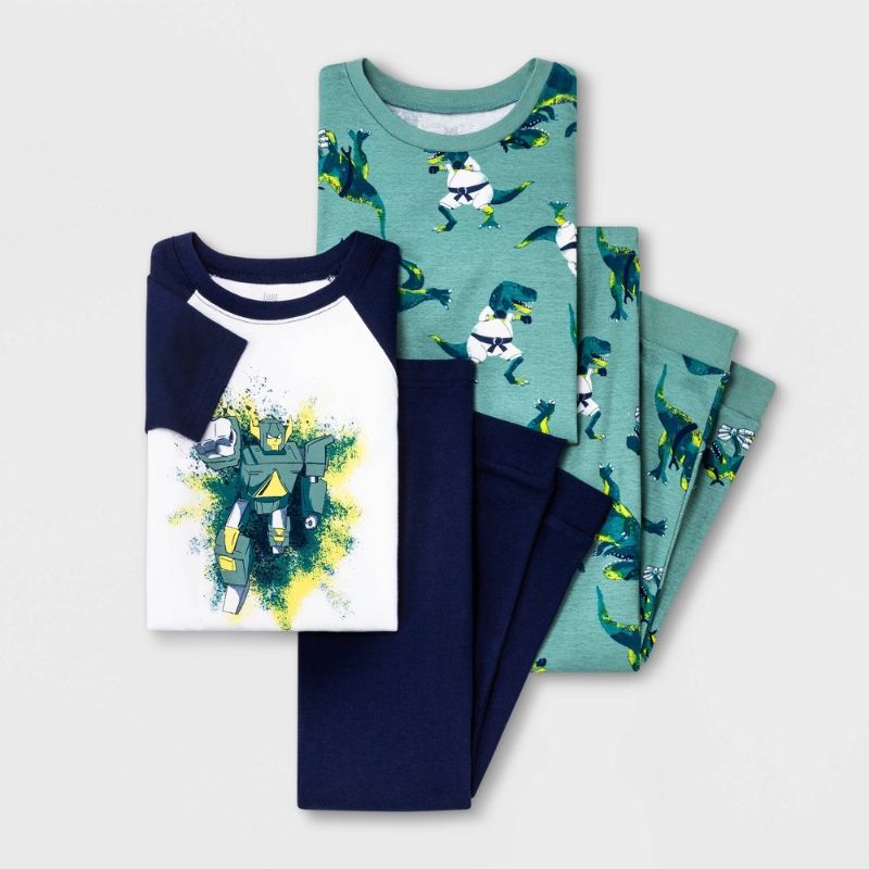 Photo 1 of Boys' 4pc Snug Fit Robo Dino Pajama Set - Just One You® Made by Carter's Green/Black
