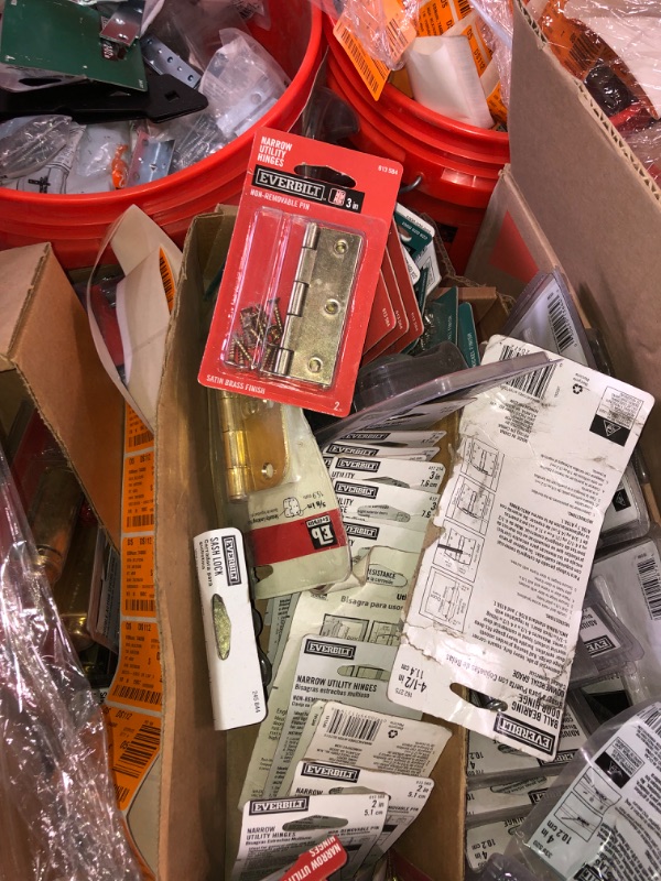 Photo 6 of **SOLD AS IS**-Pallet of assorted home improvement hardware, door stoppers, door spring stoppers and hardware , assorted colors ,sizes and design