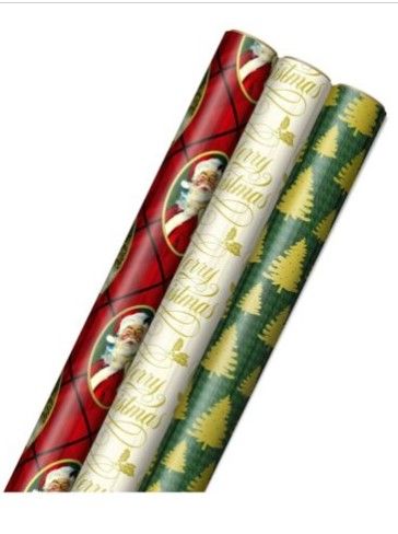 Photo 1 of 3 Pack Hallmark Foil Christmas Wrapping Paper
