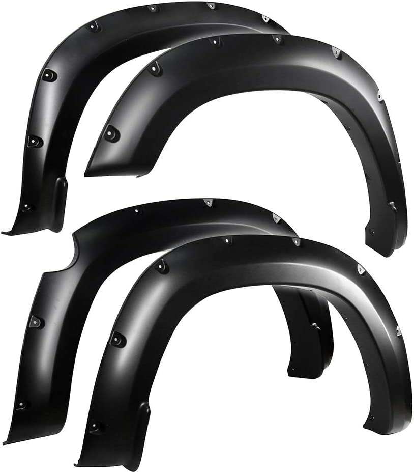 Photo 1 of Tyger Auto TG-FF8D4478 Compatible with 2019-2022 Ram 1500 New Body Style Double & Crew Cab | NOT for Rebel or Classic | Smooth Paintable Matte Black Pocket Bolt-Riveted Style Fender Flare Set, 4PC
