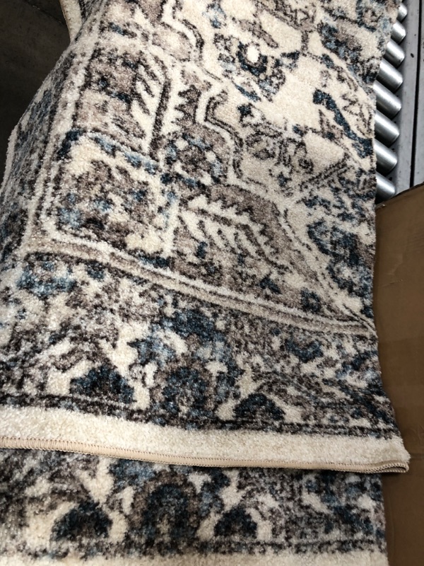 Photo 2 of 5'x8' blue vintage area rug 