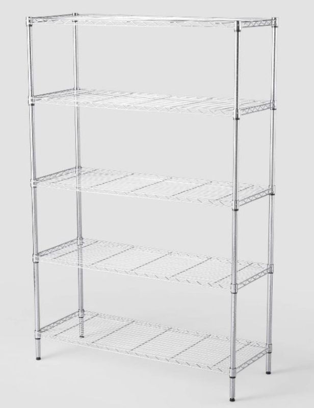 Photo 1 of 5 Tier Wide Wire Shelving - Brightroom™
72.63 Inches (H) x 47.62 Inches (W) x 18 Inches (D)


