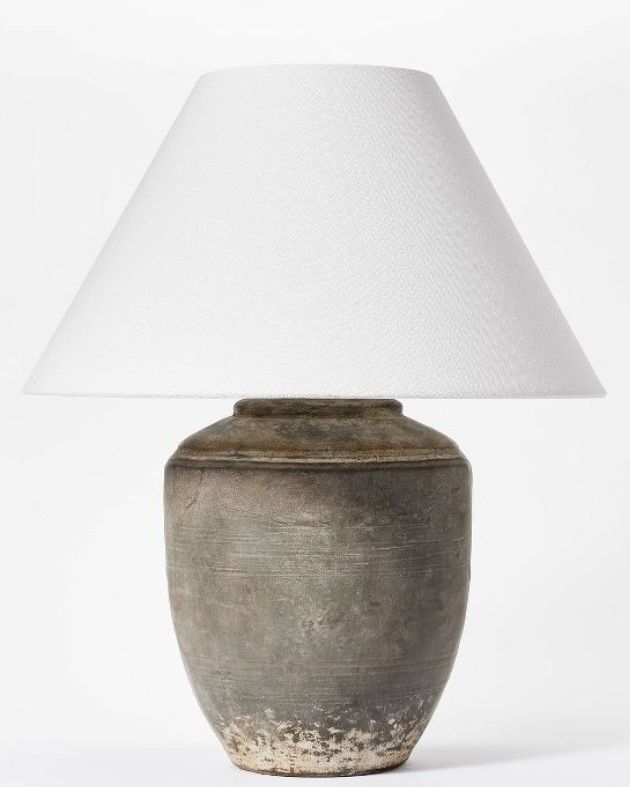 Photo 1 of **HAS CRACk**
Large Ceramic Table Lamp Gray - Threshold™ designed with Studio McGee

