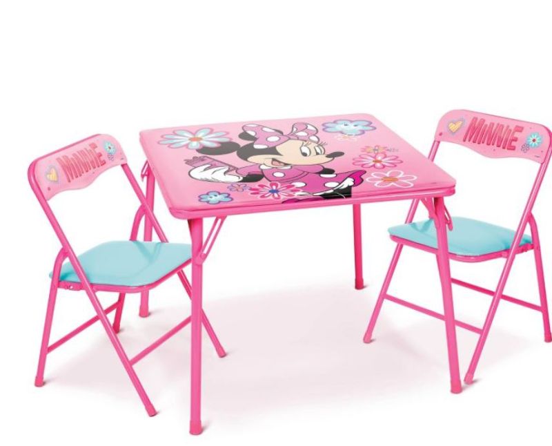 Photo 1 of Disney Minnie Mouse Activity Table Set with 2 Kids' Chairs

