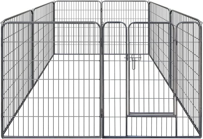 Photo 1 of **SEE NOTES** Dog Playpen Dog Fence Outdoor QRD QIANRD Exercise Pen with Doors for Small/Medium/Large Dogs 8-Panel 32" W×40" H Pet Dogs Fence Portable Metal Barrier,Dog Playpen for The Yard,Camping,RV
