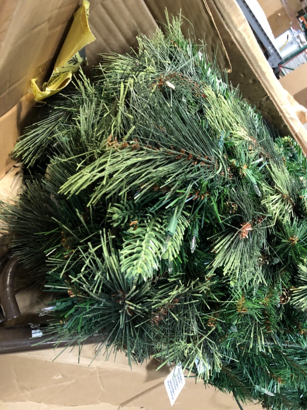 Photo 3 of ***INCOMPLETE*** National Tree Company Faux Trees Green - Green Pre-Lit 7.5' Carolina Pine Tree
