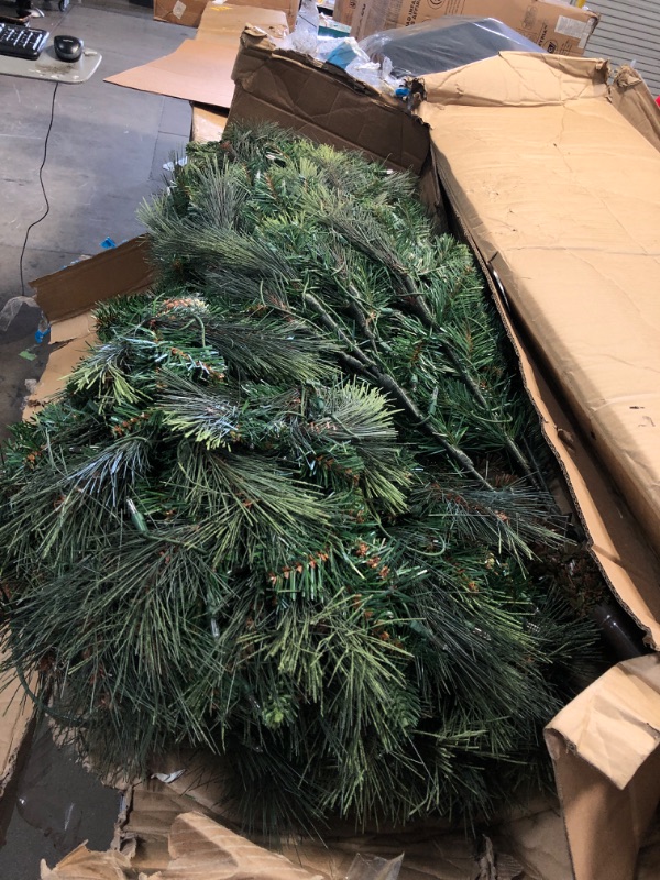 Photo 5 of ***INCOMPLETE*** National Tree Company Faux Trees Green - Green Pre-Lit 7.5' Carolina Pine Tree
