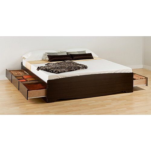 Photo 1 of **INCOMPLETE BOX 1 OF SET**- Prepac Mate's King-Size 6-Drawer Platform Storage Bed in Espresso
