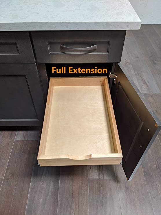 Photo 1 of 15" Width Pull Out Drawer Garbage Drawer Roll Out Tray Wood Pull Out Drawer Box Kitchen Cabinet Organizer, Cabinet Slide Out Shelv, Pull-Out Shelf, Pull Out Sliding Drawer (Fits RTA Face Frame B21)