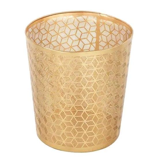 Photo 1 of 
CosmoLiving by Cosmopolitan
Gold Metal Glam Small Waste Bin