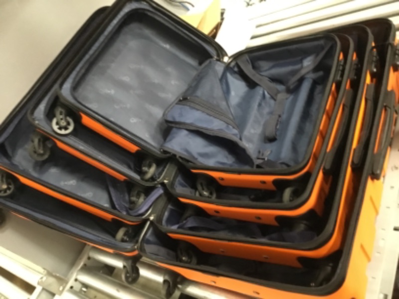 Photo 1 of COOLIFE Luggage 3 Piece Set Suitcase Spinner Hardshell Lightweight TSA Lock 4 Piece Set

