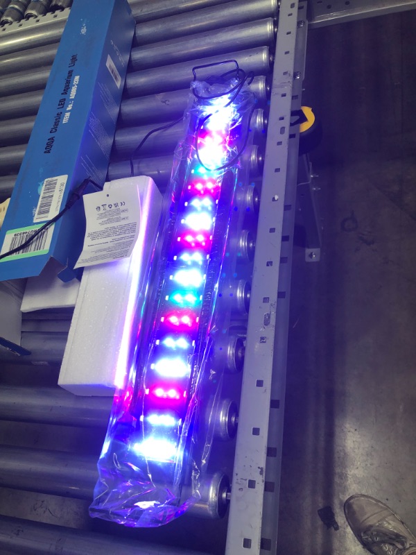 Photo 2 of AQQA LED Aquarium Light Full Spectrum Fish Tank Light with Extendable Brackets 24"  White Blue Red Green LEDs Multi-Color 3 Modes Light for Freshwater Planted Tank
