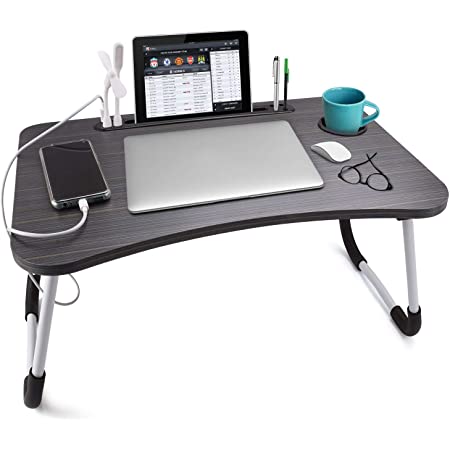 Photo 1 of Slendor Laptop Desk Foldable Bed Table Folding Breakfast Tray Portable Lap Standing Desk Notebook Stand Reading Holder for Bed/Couch/Sofa/Floor
