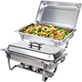 Photo 1 of  Valgus 8QT Stainless Steel Chafing Dish Buffet Chafer Set with Foldable Frame Water Trays Food Pan Fue