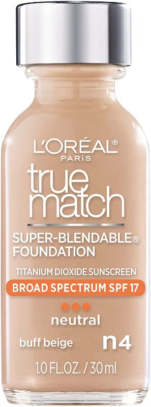 Photo 1 of ** EXP: 03/2022 ***   ** SETS OF 4 **
L'Oreal Paris Makeup True Match Super-Blendable Liquid Foundation, Buff Beige N4, 1 Fl Oz,1 Count
