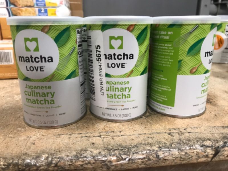 Photo 2 of ** EXP: 7/29/2022 **    ** NON-REFUNDABLE **    ** SOLD AS IS **     ** SETS OF  5**
Matcha Love Culinary Matcha 3.5 Ounce Finely Milled Green Tea Leaves, Japanese Style Matcha Powder
