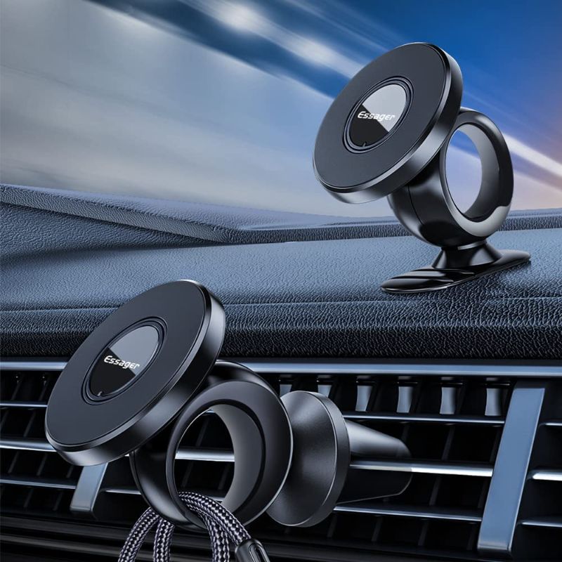 Photo 1 of ** SETS OF 3 **
Magnetic Car Mount 2 Pack, ESSAGER Phone Holder 360 Adjustable for Car Compatible with iPhone, LG,Samsung, Mini Tablet and More
