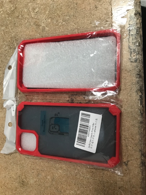 Photo 2 of ** SETS OF 2 **
ZenRich Hard Case for iPhone 11, zenrich Clear Back Cover Bumper Phone Cases Cover for iPhone 11 (2019) 6.1-Inch, Anti-Yellowing/Hard PC Back/Shockproof/Anti-Scratch/Fingerprint Resistant, Red
