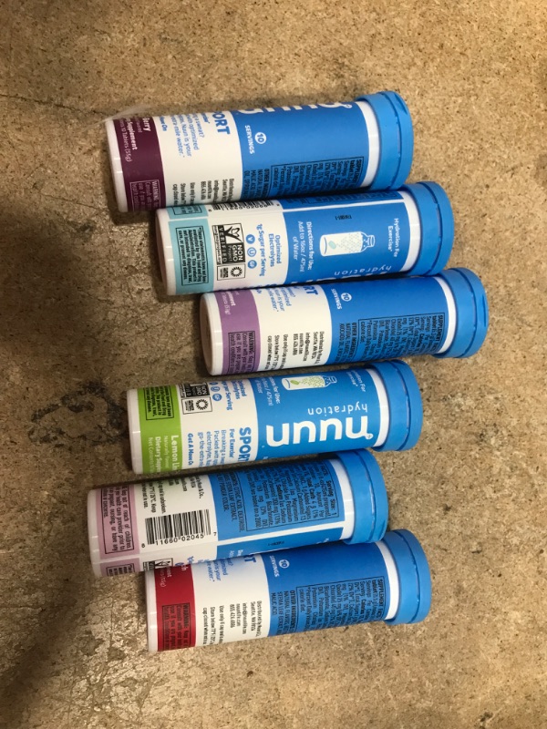 Photo 2 of ** EXP: 10/23 **   ** NON-REFUNDABLE **   ** SOLD AS IS **
Nuun Sport: Electrolyte Drink Tablets, Variety Pack, (60 Servings), 10 Count (Pack of 6)
