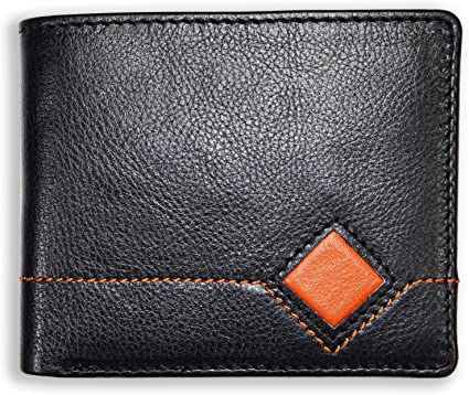 Photo 1 of Adornfy Men's Slim Leather Wallet - Genuine Bifold Leather With RFID Block - Made Of Natural Milling Cowhide - Inner Leather Layer Not Found In Other Wallet And Flip-Out ID Window Holder Money-Bag
