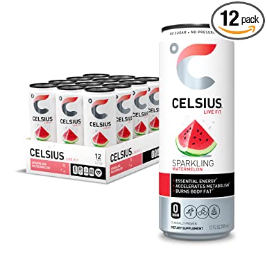 Photo 1 of **EXPIRES JAN2023, NOT REFUNDABLE** CELSIUS Essential Energy Drink 12 Fl Oz, Sparkling Watermelon (Pack of 12)
