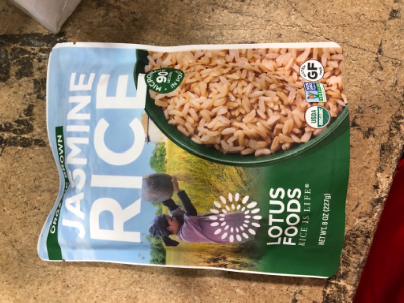 Photo 1 of **EXPIRES JUNE23/2022** NOT REFUNDABLE Lotus Foods Organic Brown Jasmine Rice, Heat & Eat, 8 oz.
SET OF 6