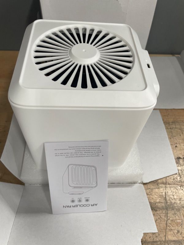 Photo 2 of Portable Air Conditioner Cooling Fan, Mini Air AC Uint with 3 Speed Modes, High-power Triple Refrigeration Mini Evaporative, Double Ice Lattice, Personal Air Conditioner Coller for Bedroom, Office, Room, Car, Camping Tent