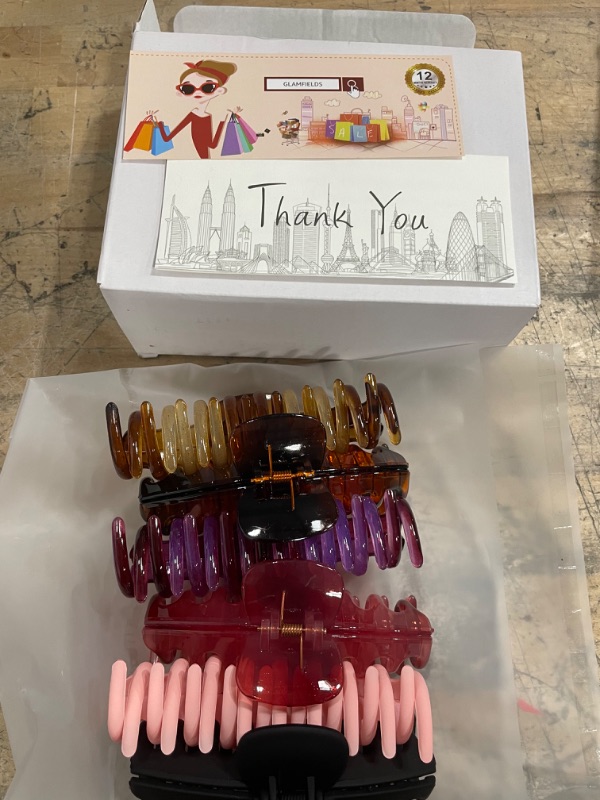 Photo 1 of GLAMFIELDS Large Claw Clips for Thick Hair, 4.3 inch Hair Clip for Thick Hair, Girls Hair Clips Claw, Big Hair Clips for Thin Hair, Matte Claw Clips, Neutral Hair Clips, Strong Hold, Non Slip 6 Pack