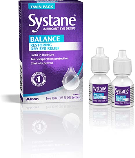 Photo 1 of Systane Balance Lubricant Eye Drops, Twin Pack, 10-mL Each