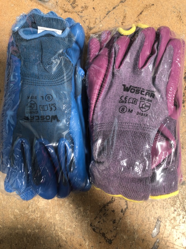 Photo 2 of 2- Women Gardening Gloves, 3 Pair Garden Gloves Texture Grip Coating Work Glove for Gardenin